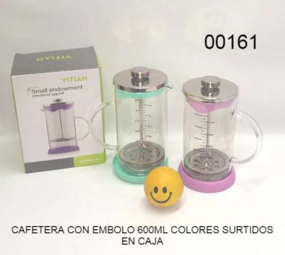 Imagen de CAFETERAC/EMBOLO 600ML COLORES SURTIDOS EN CAJA 7.24